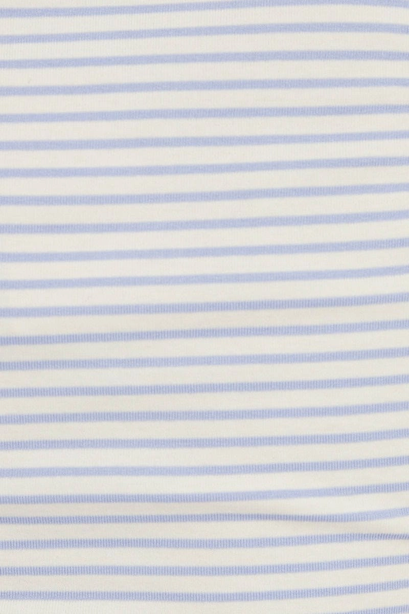 Stripe Polo Top And Short Lounge Set
