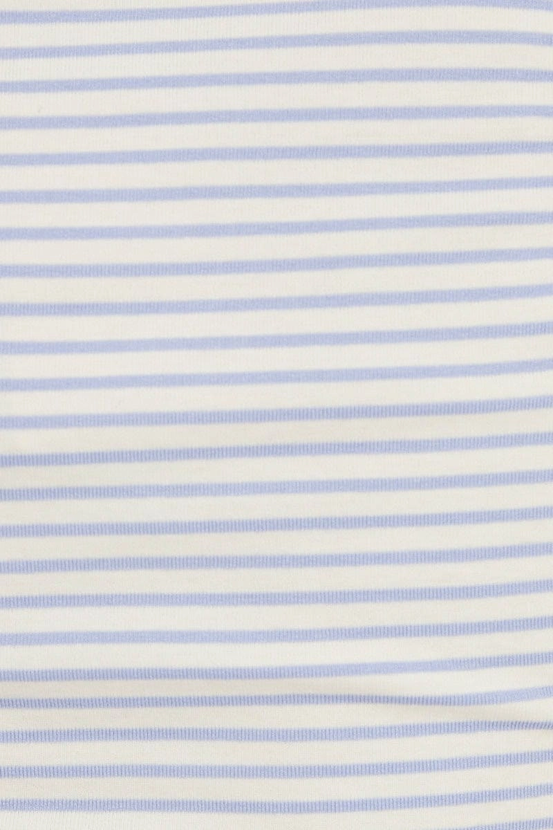 Stripe Polo Top And Short Lounge Set