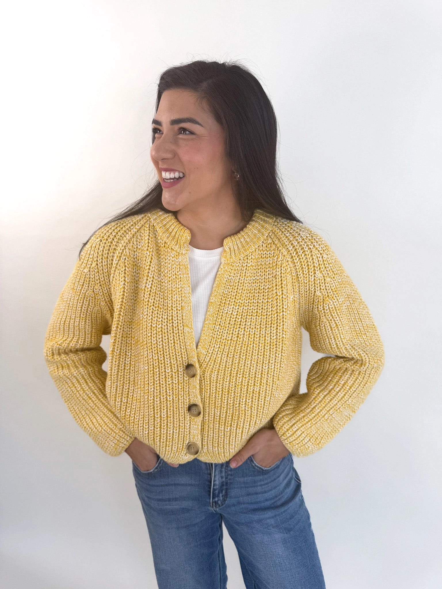 Sunroof Half Buttoned Cardigan