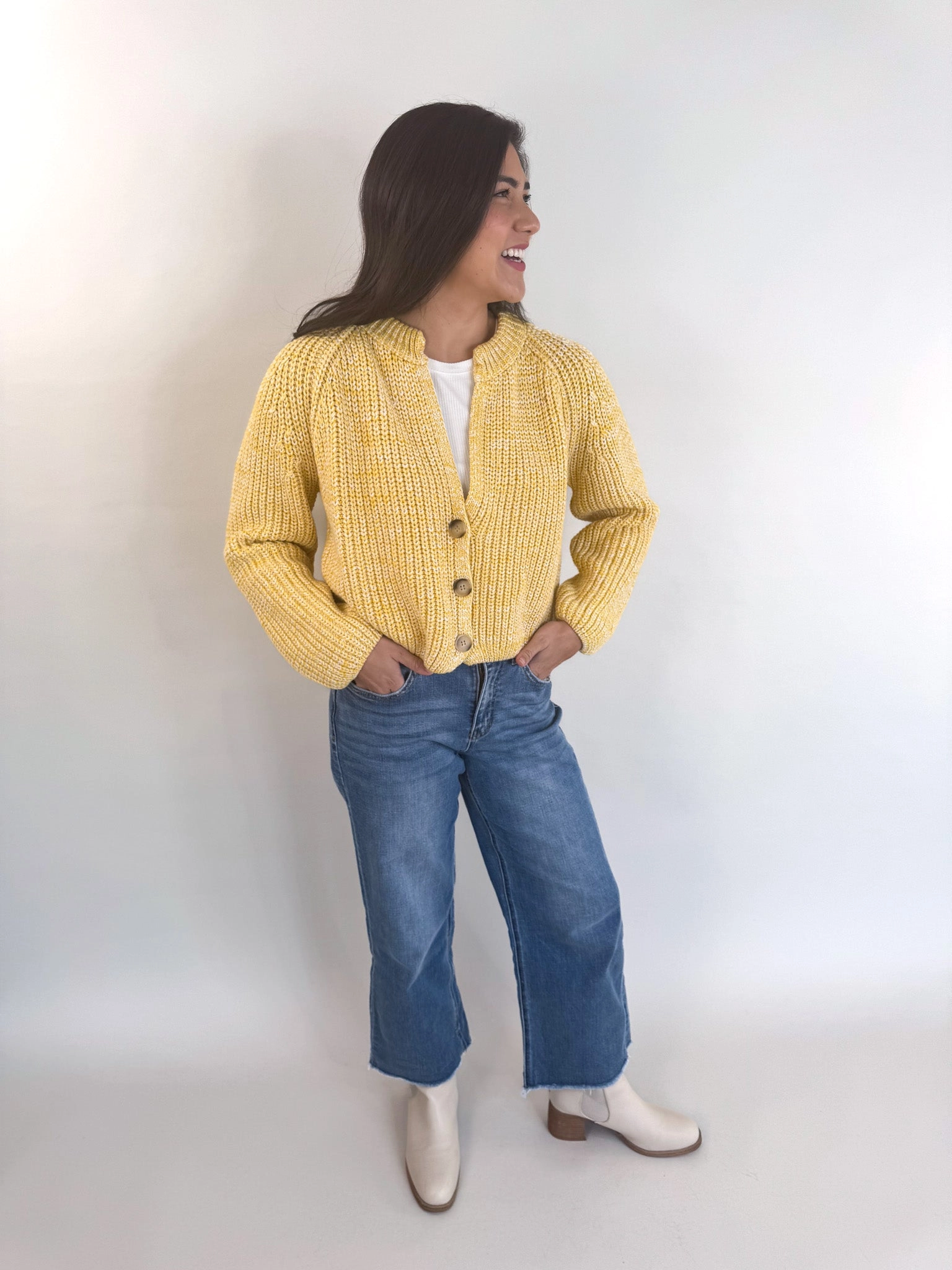 Sunroof Half Buttoned Cardigan