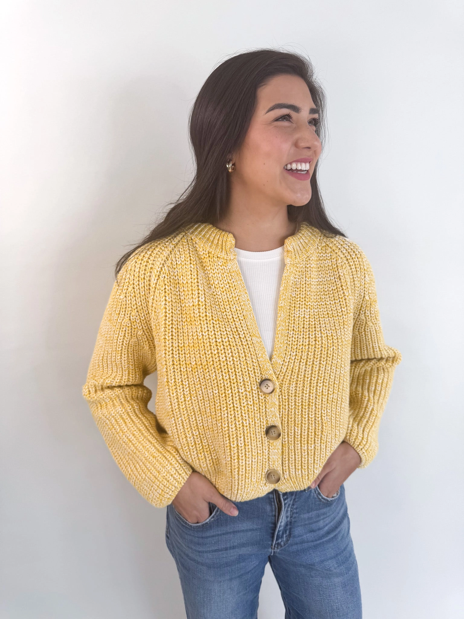 Sunroof Half Buttoned Cardigan