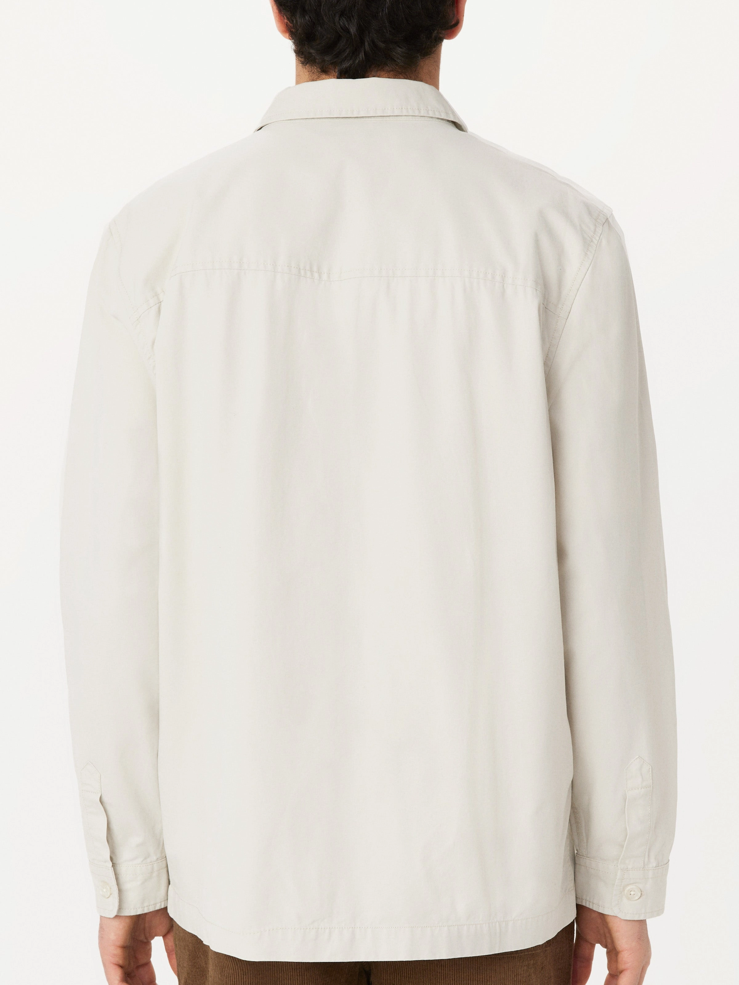 The Typewriter Cloth Cargo Overshirt in Moonlight