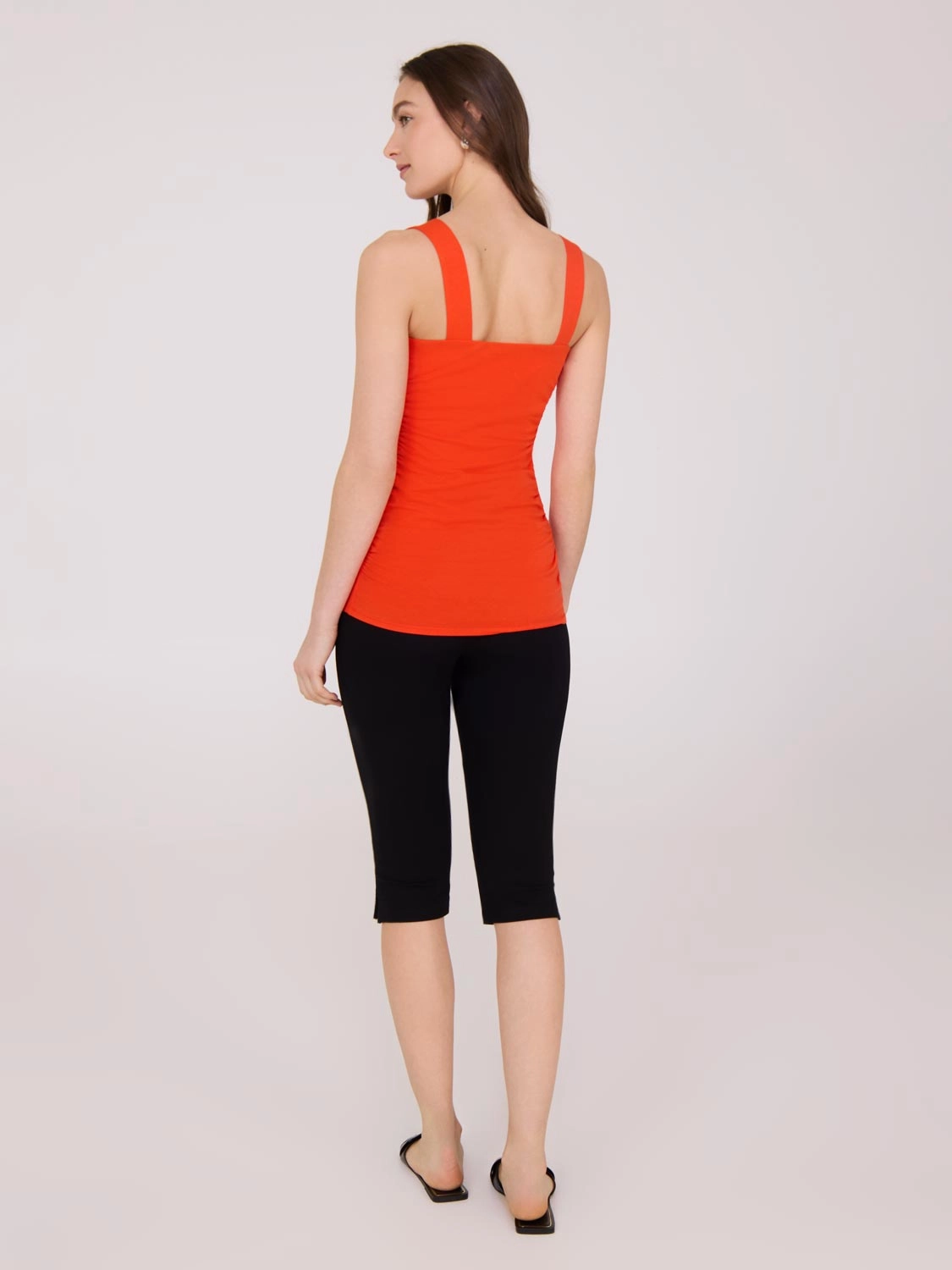 Thick Strap Shirred Tank Top
