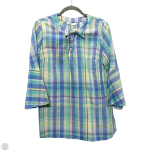 Top 3/4 Sleeve By Isaac Mizrahi Live Qvc In Multi-colored, Size: 4