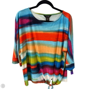 Top Short Sleeve By Ali Miles In Multi-colored, Size: M