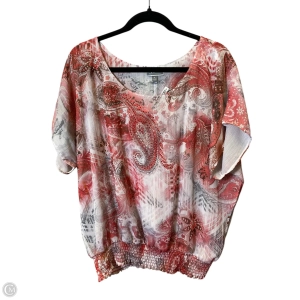 Top Short Sleeve By Jm Collections In Multi-colored, Size: Xl
