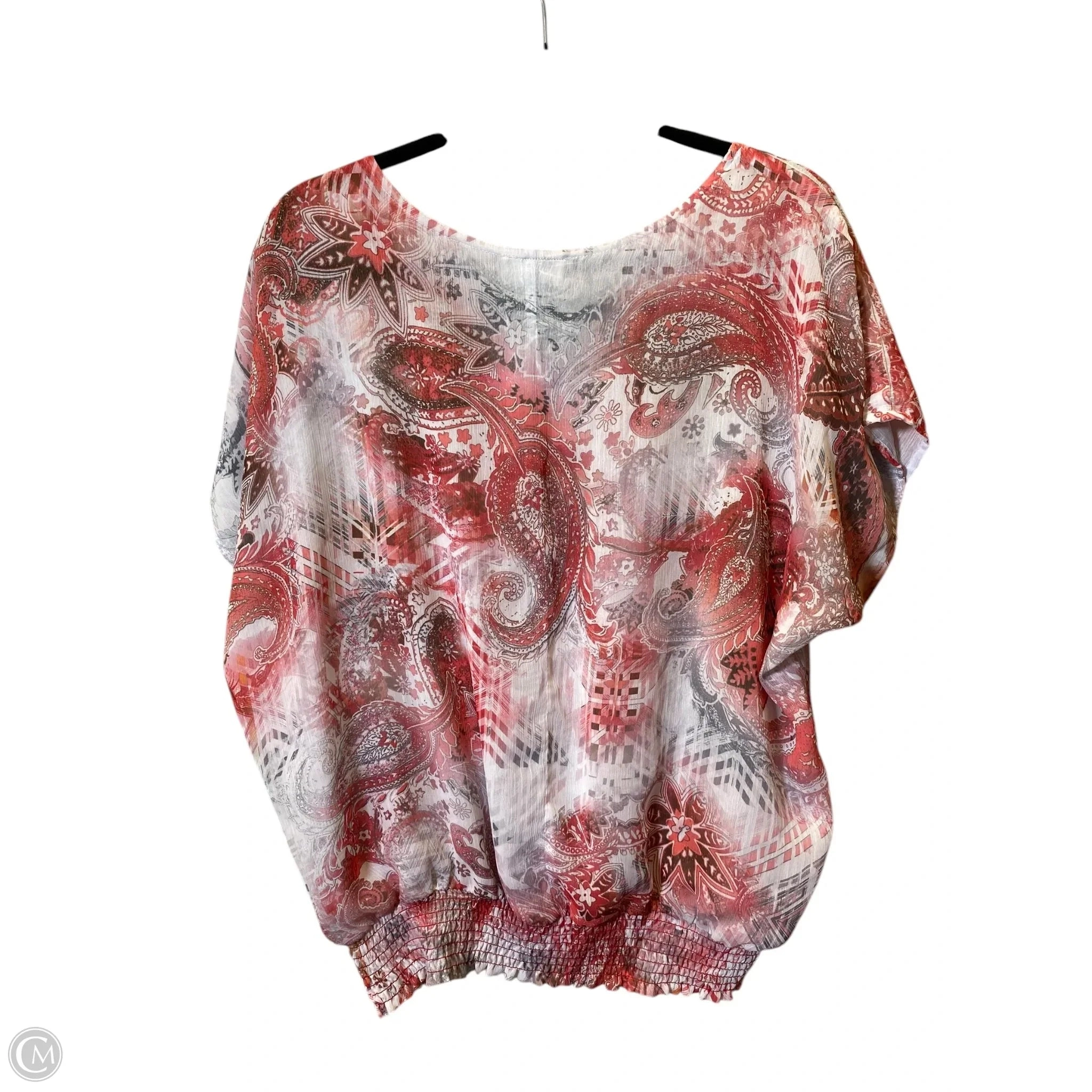 Top Short Sleeve By Jm Collections In Multi-colored, Size: Xl