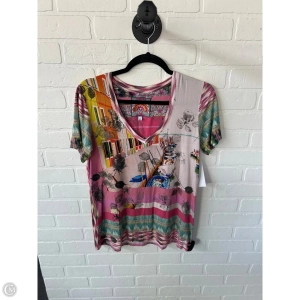 Top Short Sleeve By Johnny Was In Multi-colored, Size: S