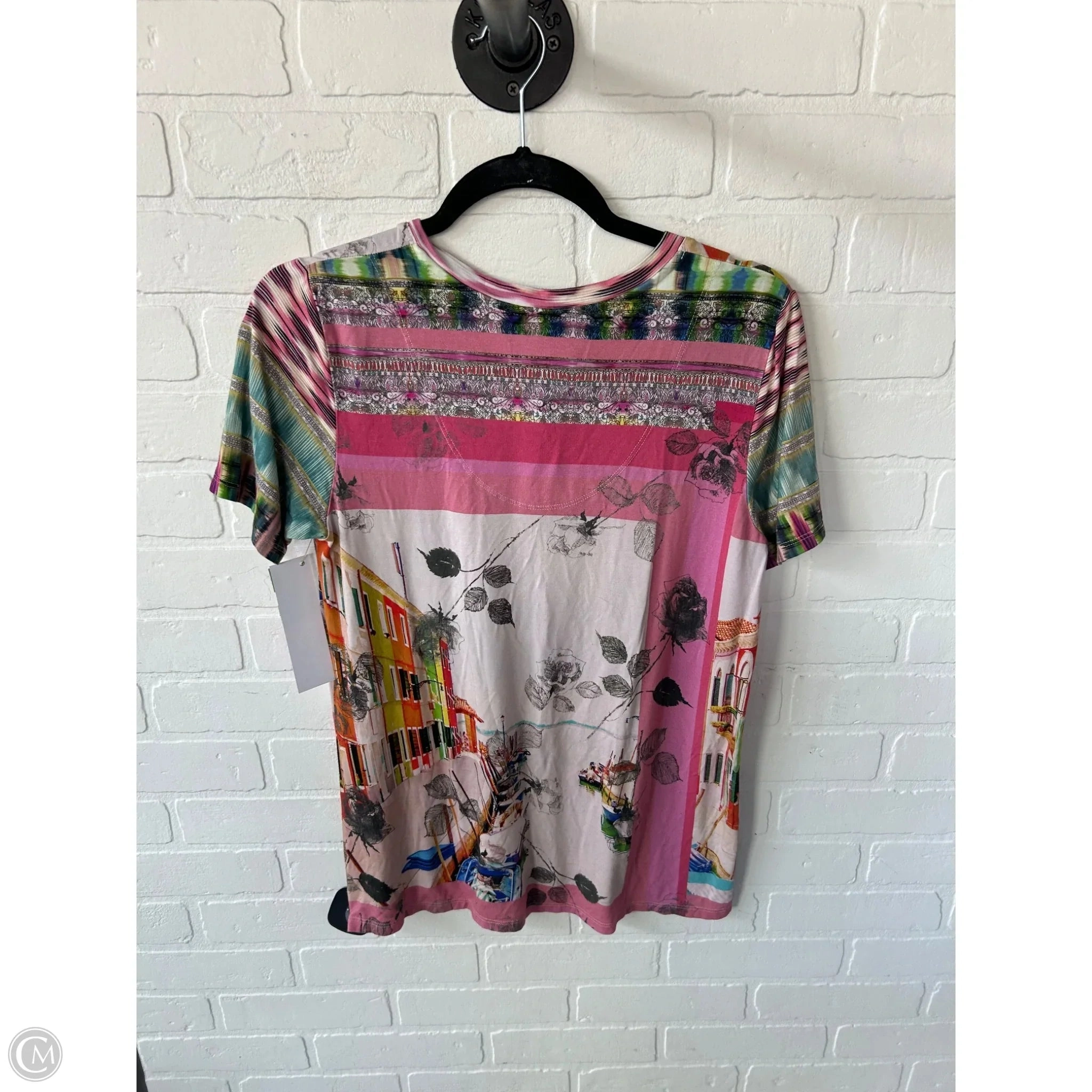 Top Short Sleeve By Johnny Was In Multi-colored, Size: S