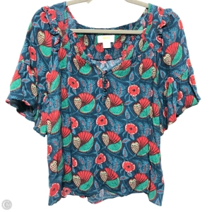 Top Short Sleeve By Maeve In Multi-colored, Size: Xs