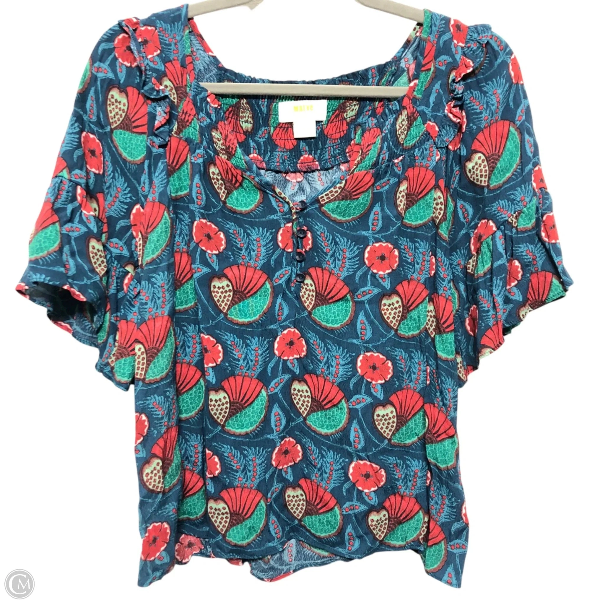 Top Short Sleeve By Maeve In Multi-colored, Size: Xs