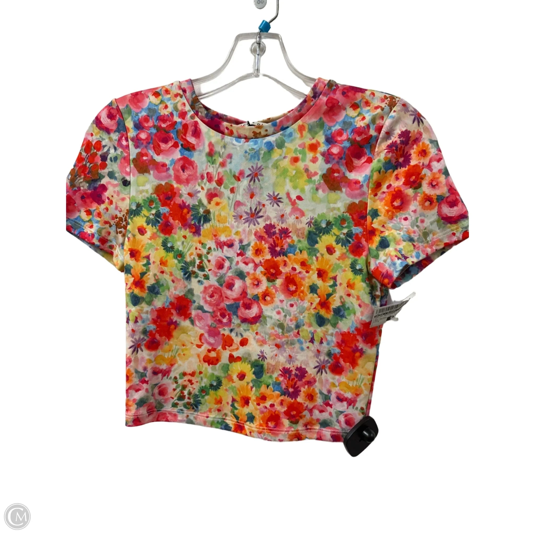 Top Short Sleeve Designer By Alice   Olivia In Multi-colored, Size: S