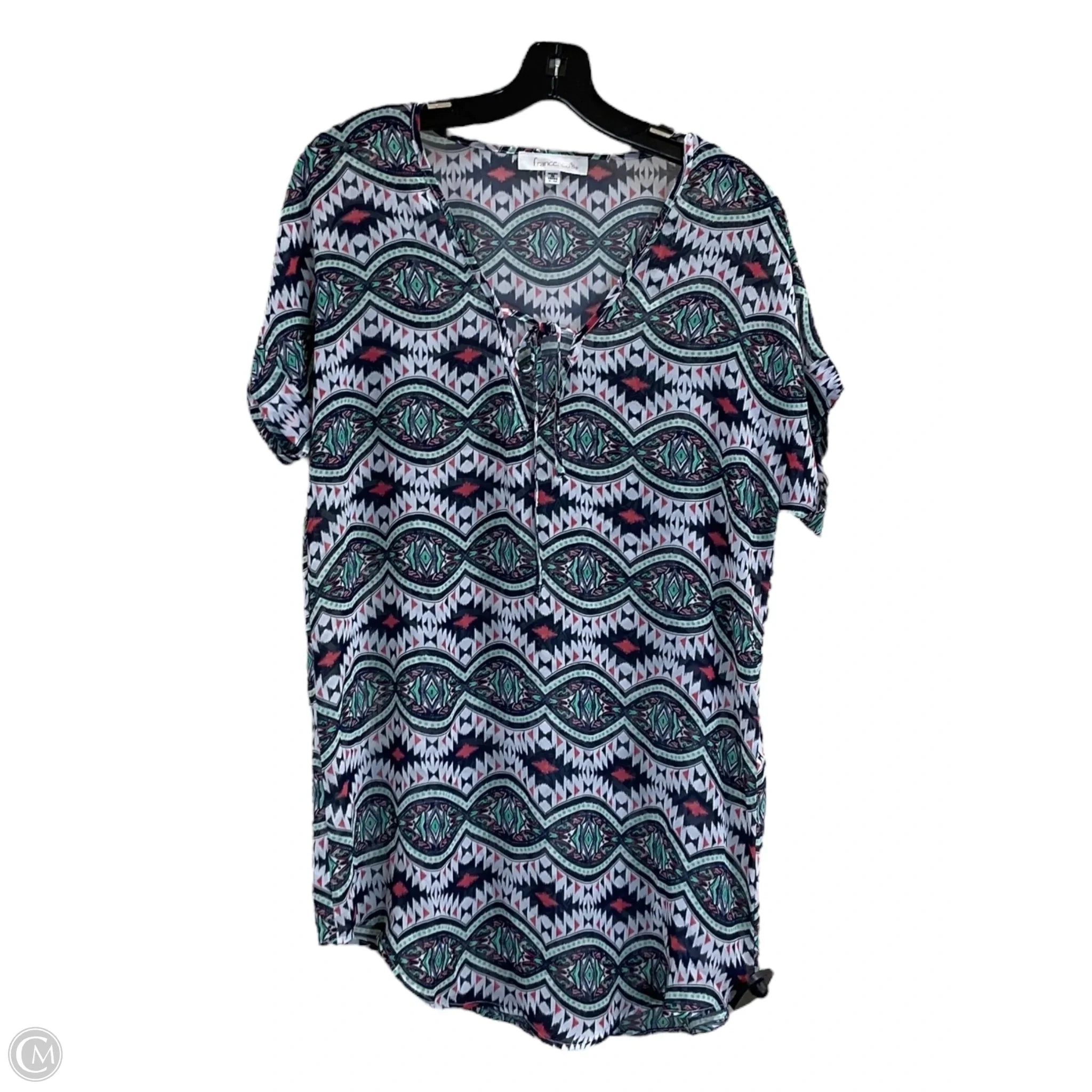 Tunic Short Sleeve By Francesca's In Multi-colored, Size: M