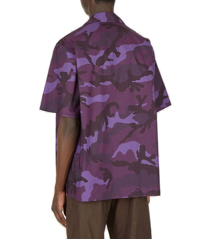 Valentino	Camouflage Printed Buttoned Shirt