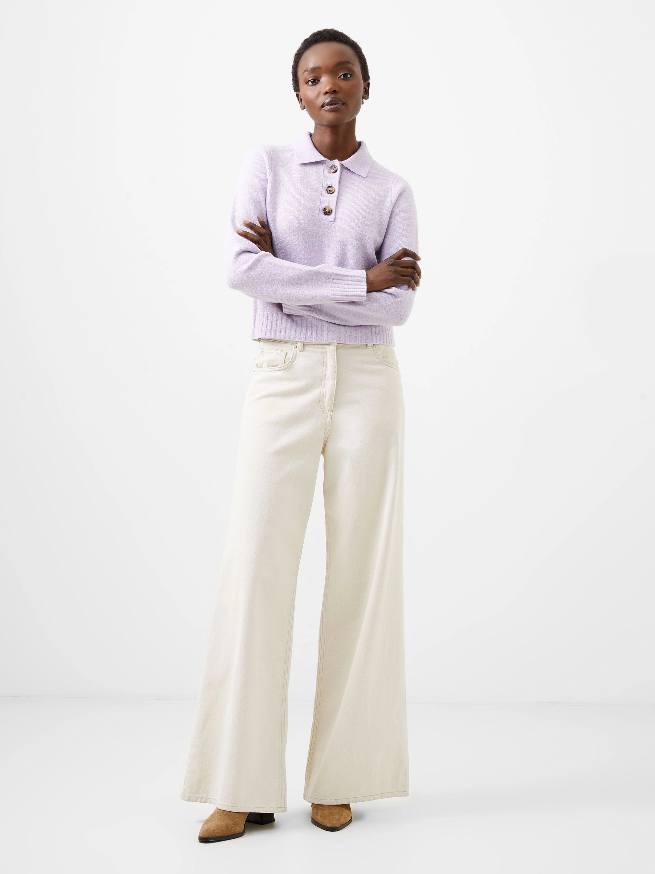 Vhari Recycled Long Sleeve Button Up Jumper