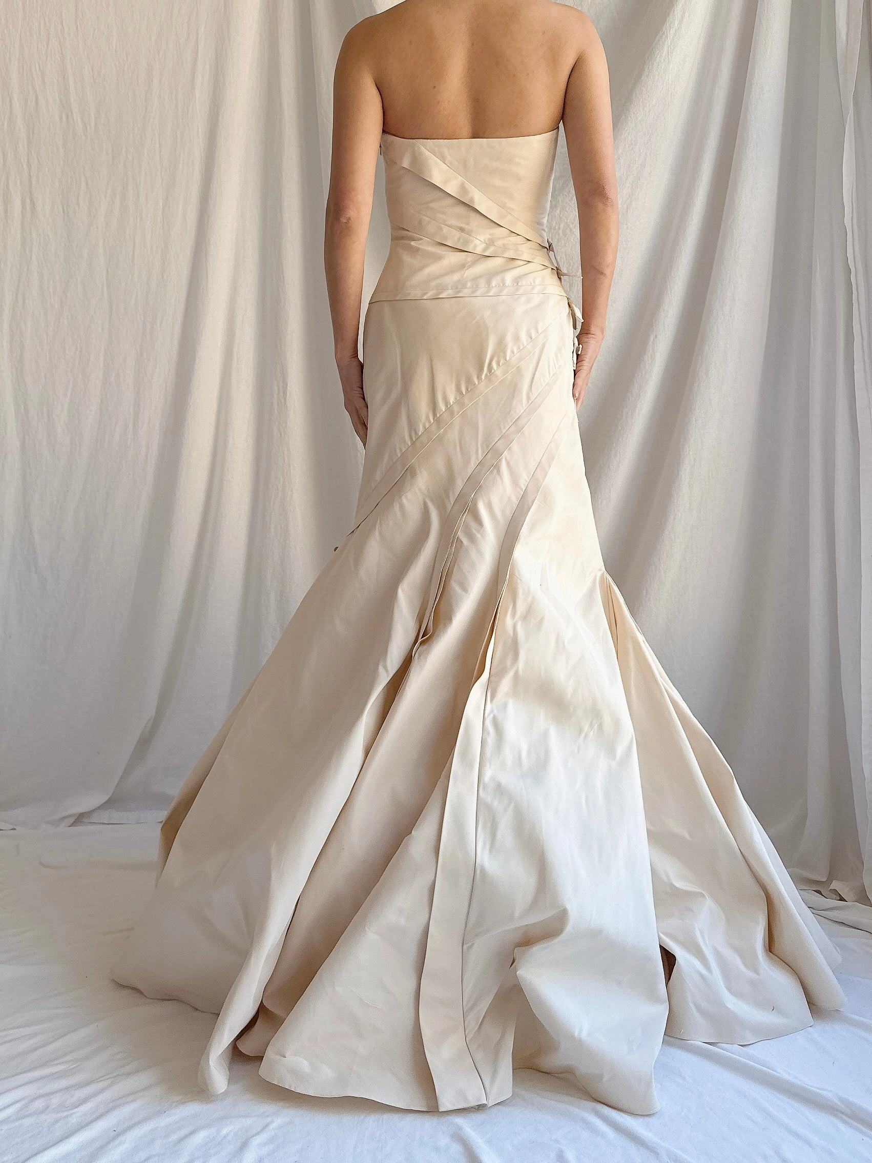Vintage Vera Wang Champagne Silk/Cotton Gown - XS/4