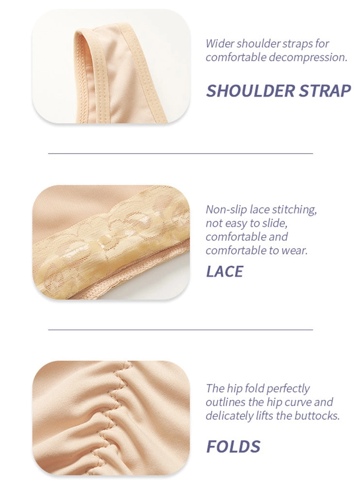 Women's Tummy Control Full Body Shaper Hip Lifter Thigh Slimmer Bodysuit Shapewear