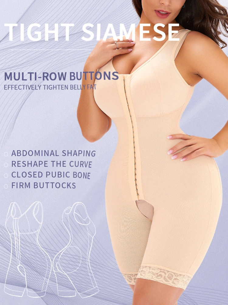 Women's Tummy Control Full Body Shaper Hip Lifter Thigh Slimmer Bodysuit Shapewear