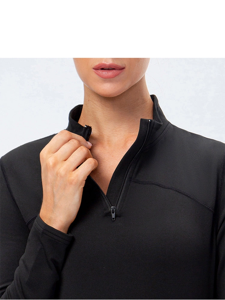 Women's Winter Long Sleeve Fleece Fitness Sports Thermal Tops