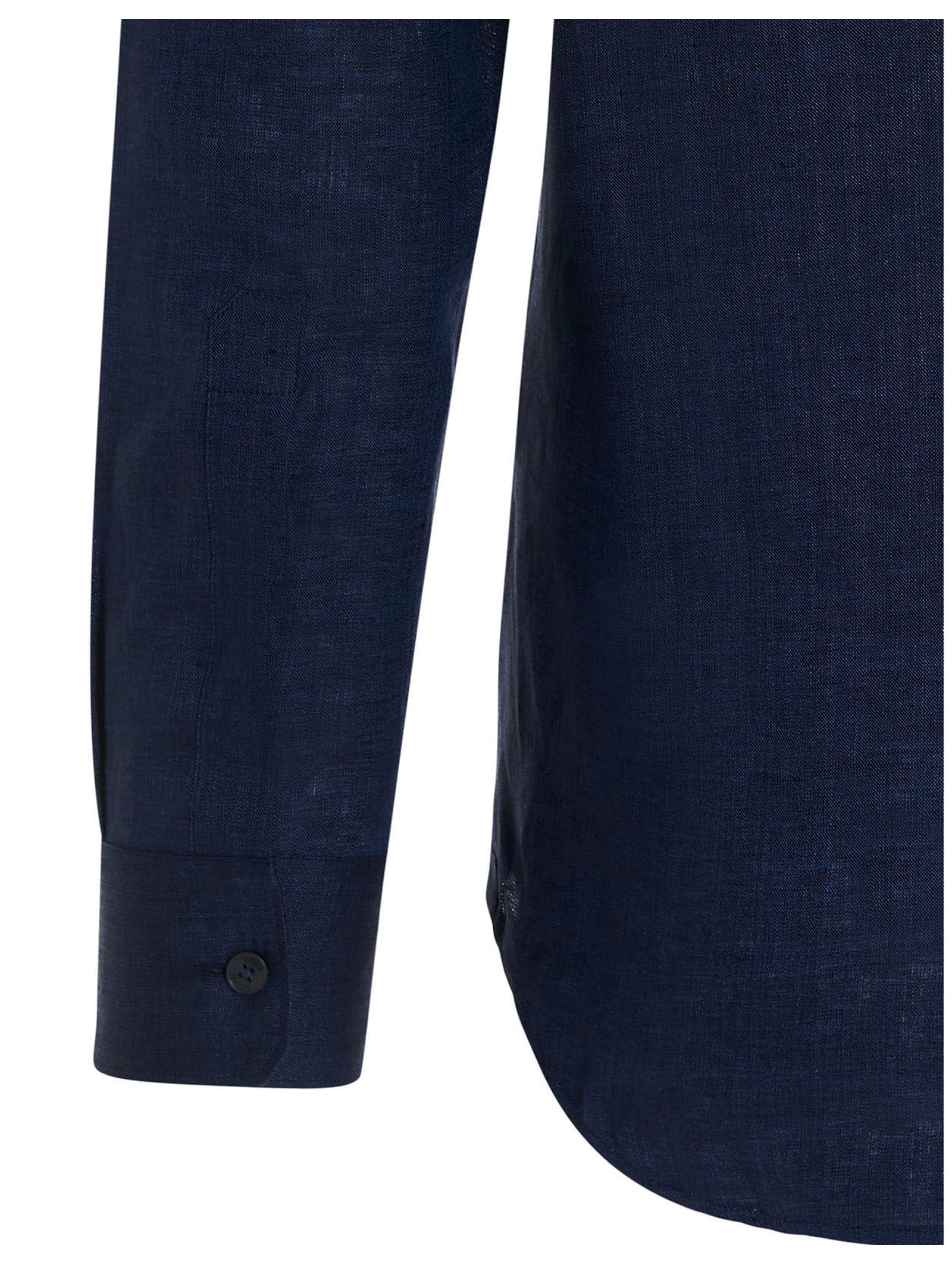 Z Zegna Curved Hem Buttoned Shirt