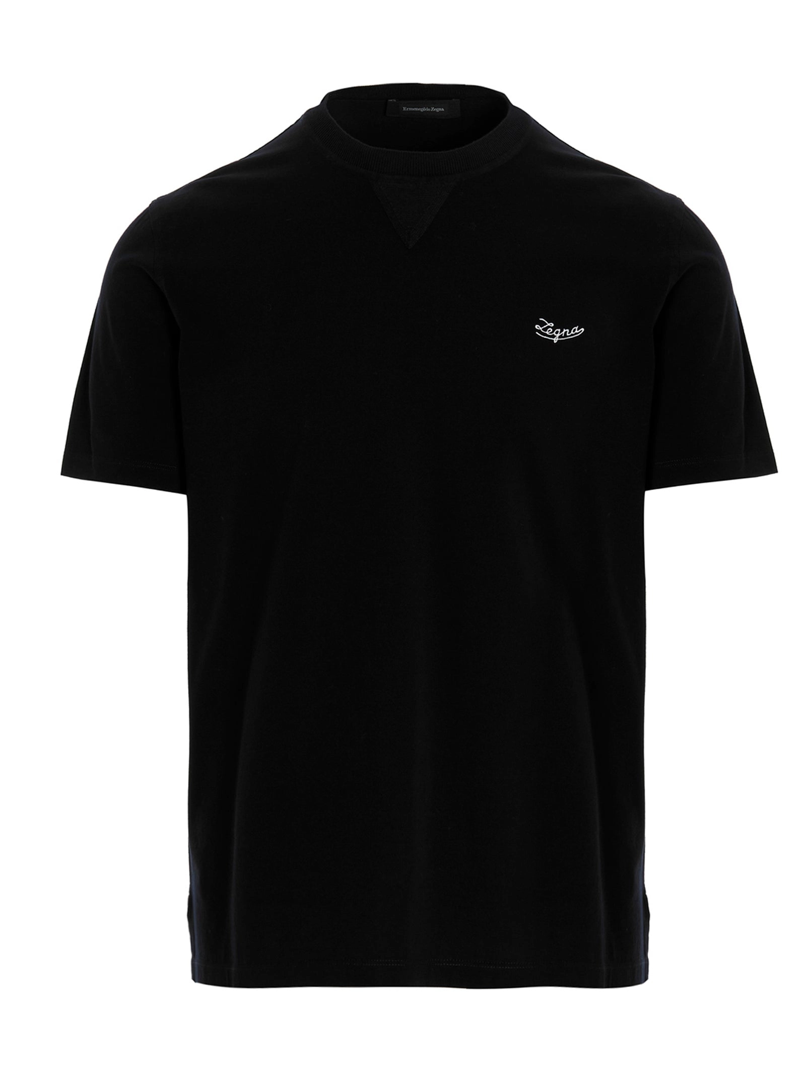 Z Zegna Logo Embroidered Crewneck T-Shirt
