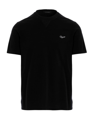 Z Zegna Logo Embroidered Crewneck T-Shirt