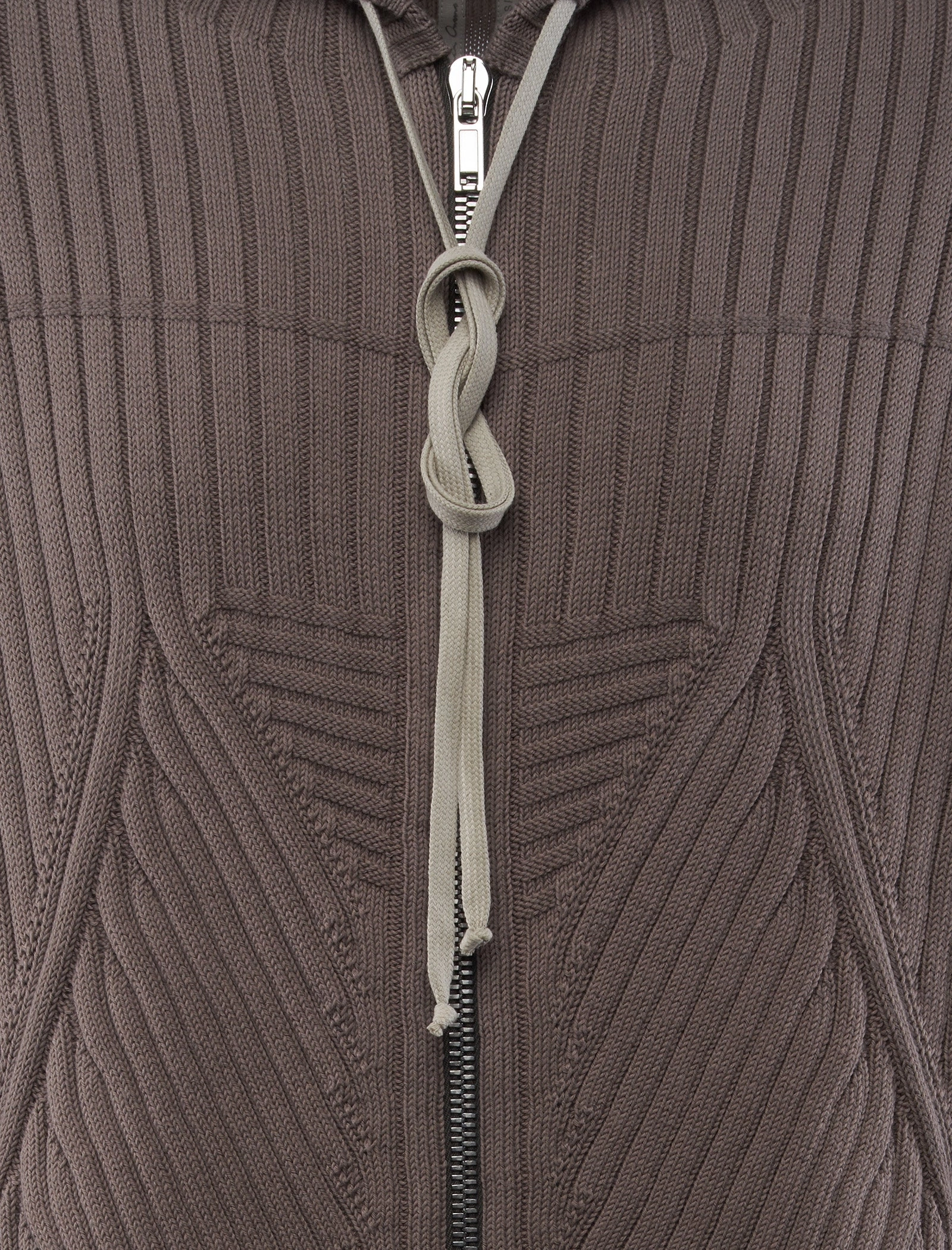 ZIPPED KNIT HOODIE