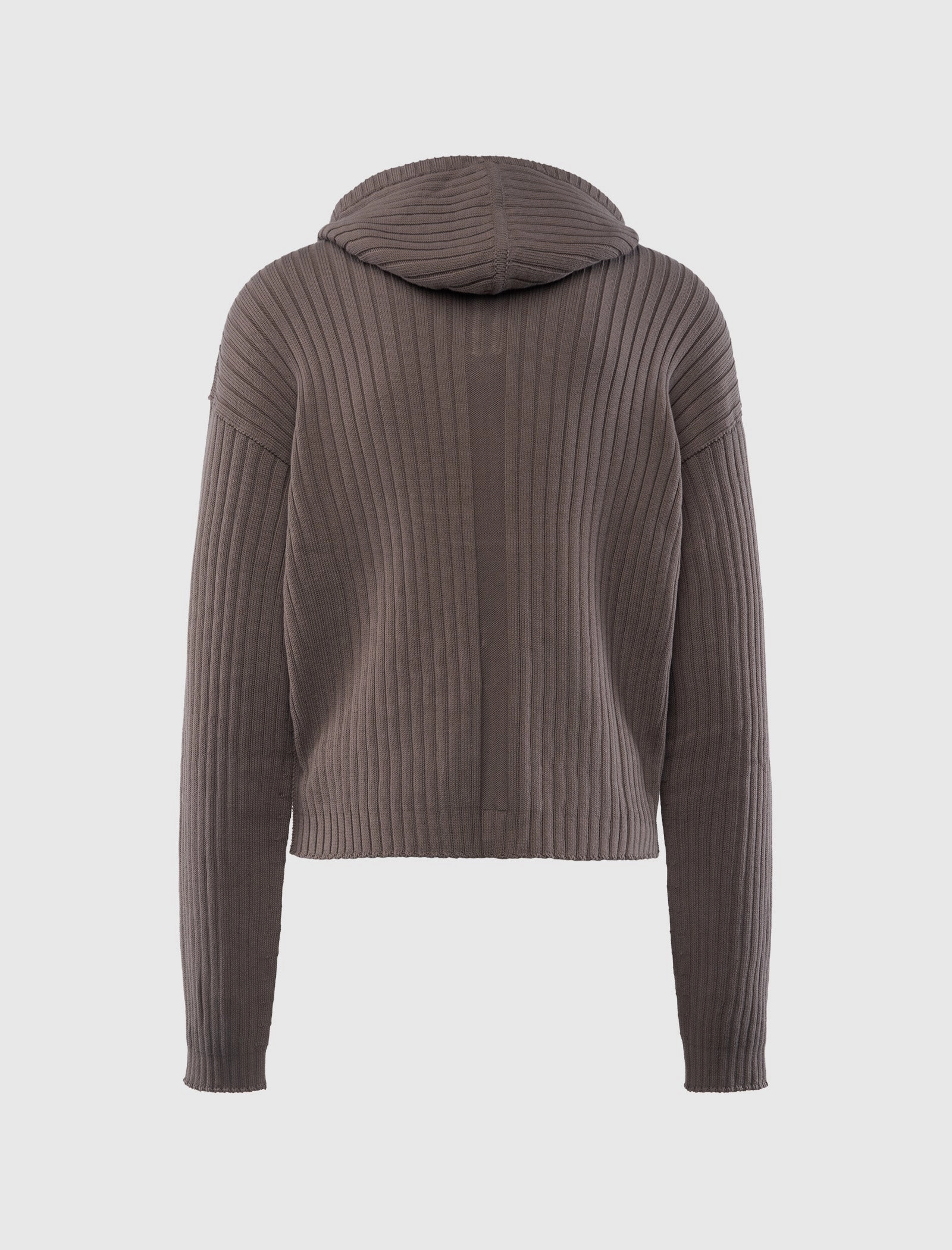 ZIPPED KNIT HOODIE